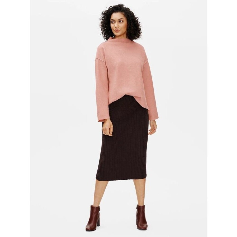 Eileen Fisher Lightweight Boiled Wool Box-Top in Responsible Wool Large
